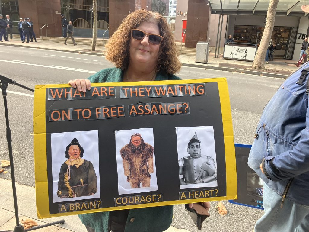 Free Julian Assange rally