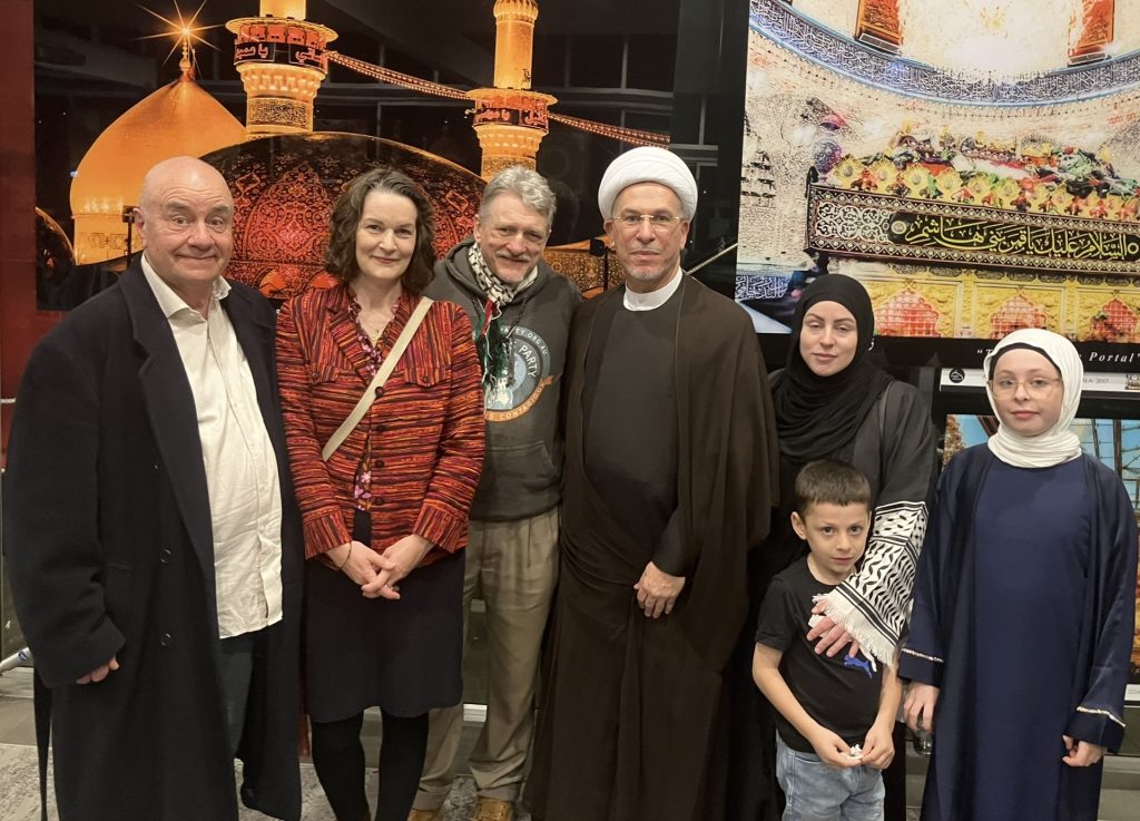 with Sheikh Jehad and his family at Tom Toby's photo exhibition