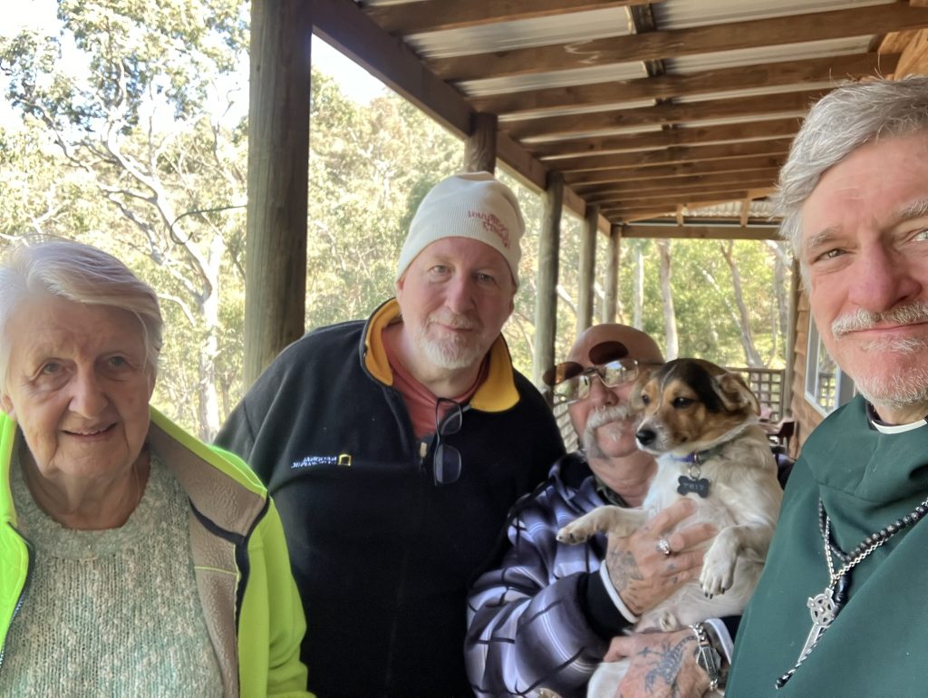 With Rob and his mum, Shorty and Tiny, at Binacrombi